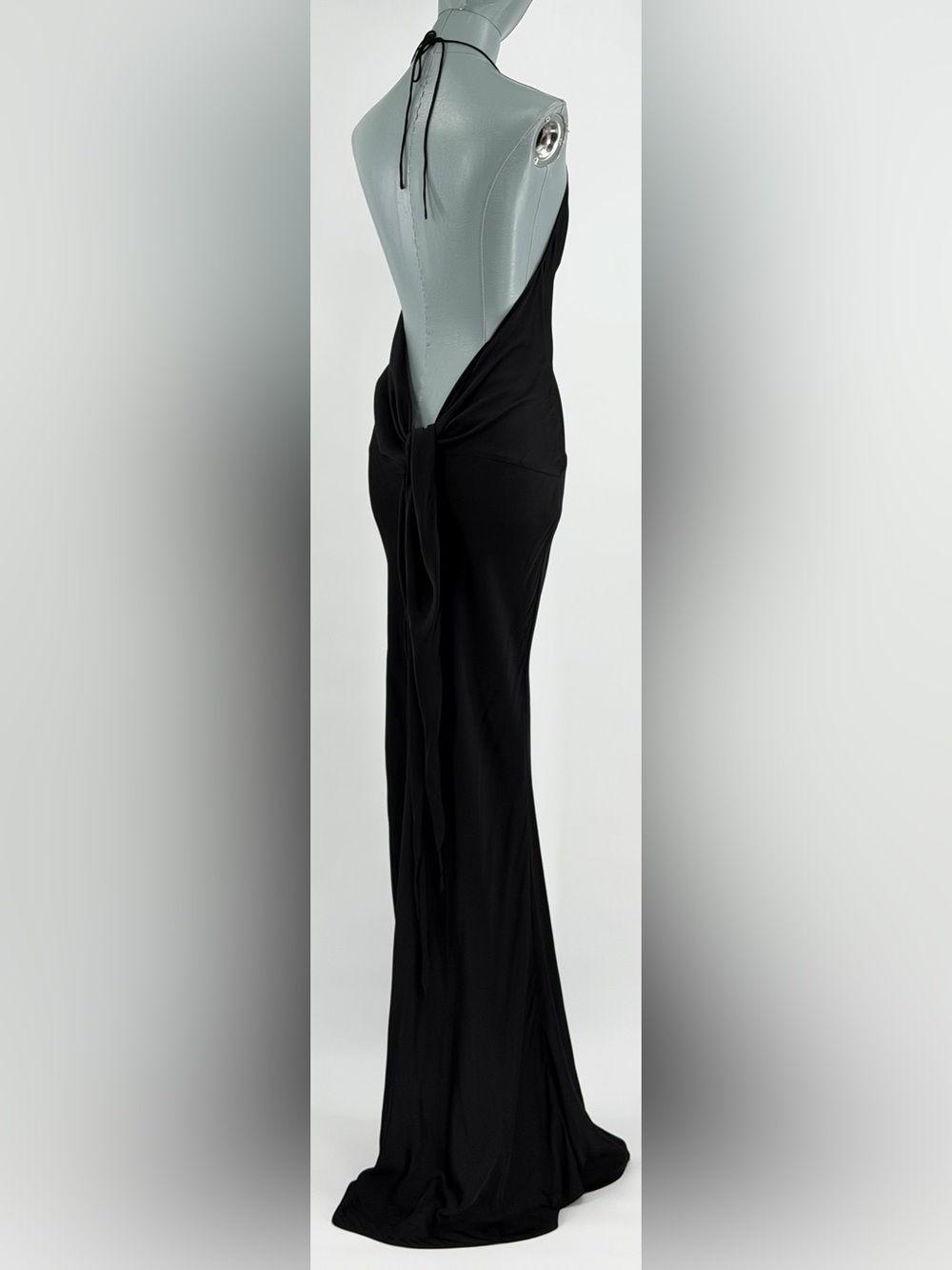 🆕 RAT & BOA 🧿 NWOT Orchid Cowl Neck Maxi Dress, Black w Sheer Panel - Sz XS - Picture 7 of 14